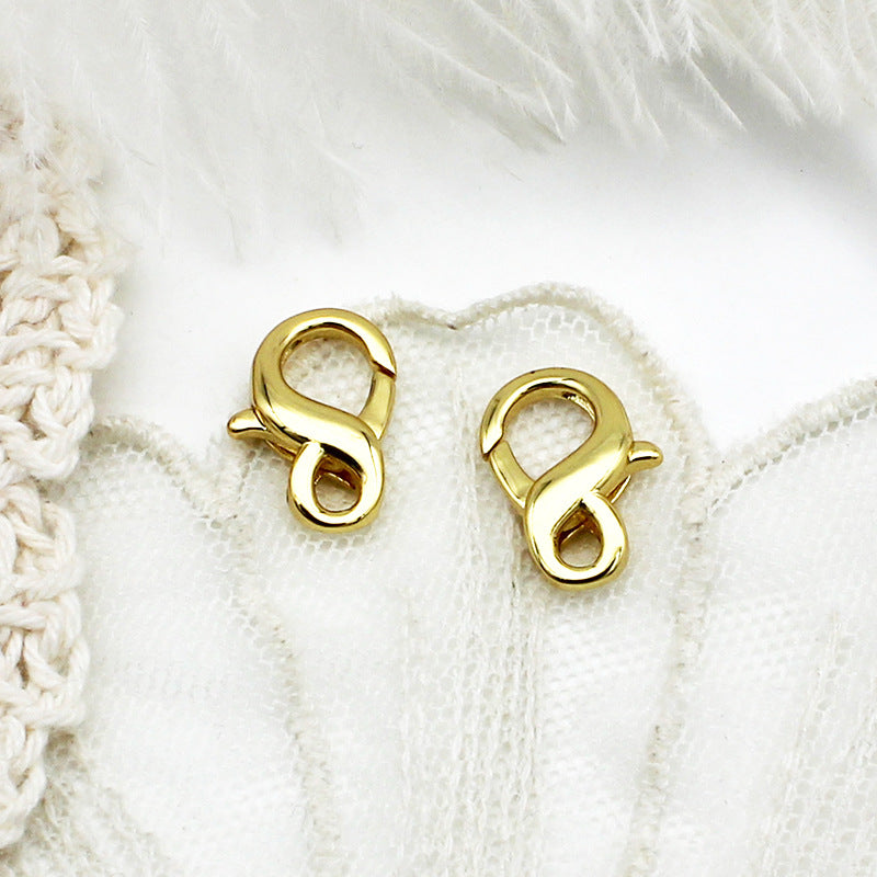 Wholesale of Gold Lobster Buckle Copper DIY Jewelry Accessories